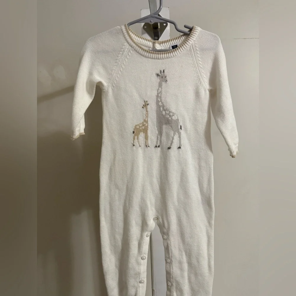 Janie and Jack Giraffe Sweater Romper